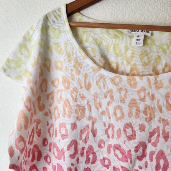 Tribal Jeans Woman's Large Sleeveless Top Animal Print New Without Tags - Picture 3 of 7